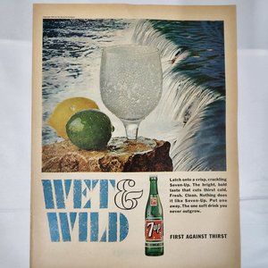 Vintage 7 UP ad 1966 magazine print ad 7up soft drink advertising